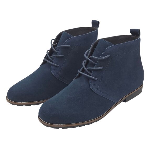 White Mountain Women Auburn Lace Up Ankle Boots Navy Blue 10M Casual All Seasons - Picture 16 of 16